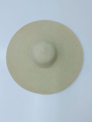 Wide Floppy Beach Hat - Light Beige