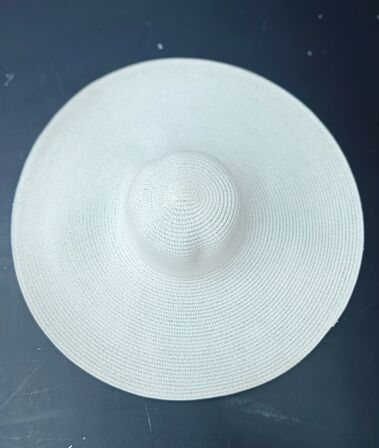 Wide Floppy Beach Hat - White