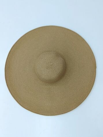 Wide Floppy Beach Hat - Beige