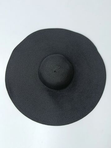 Wide Floppy Beach Hat - Black